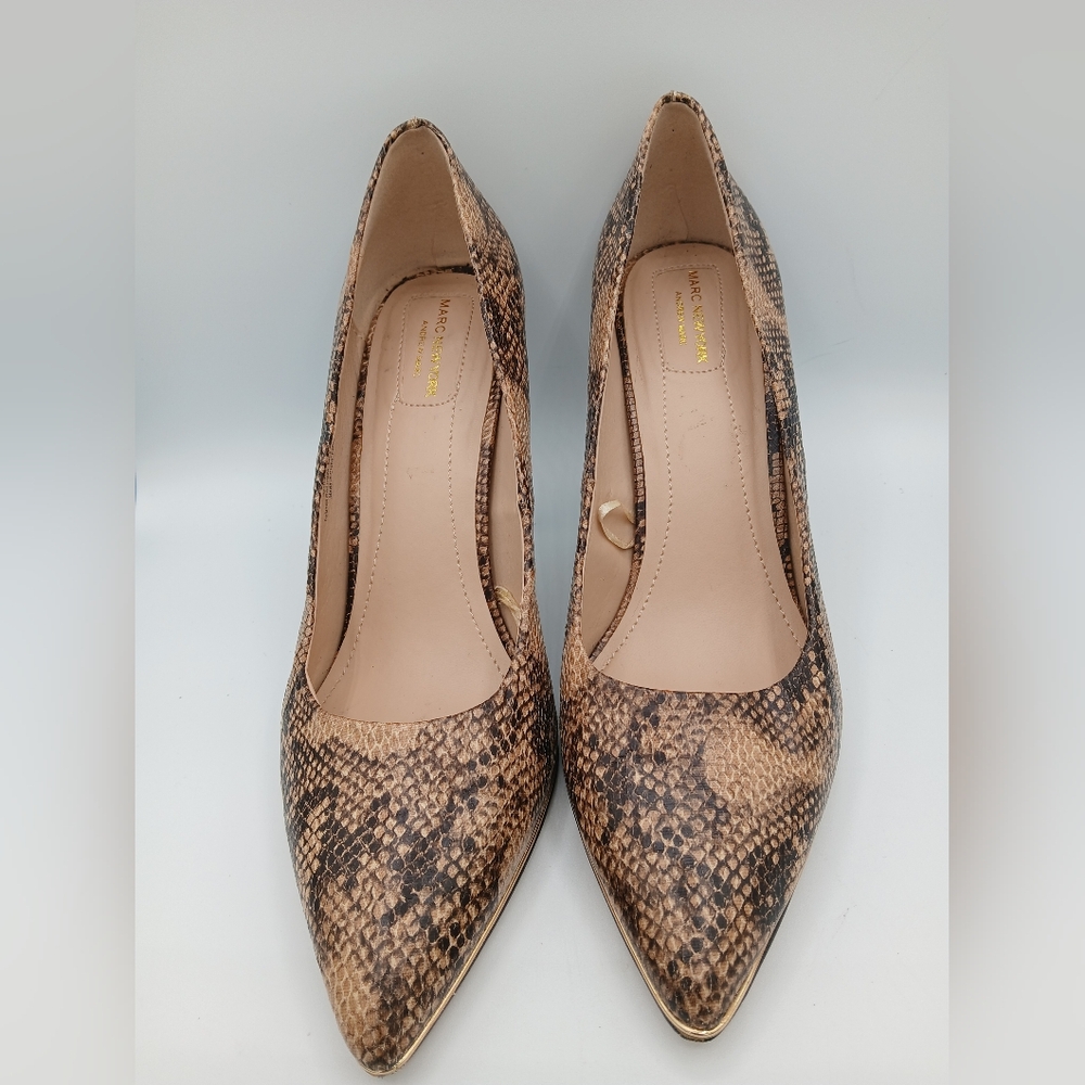 Marc New York-Peggy 3, Women's Snakeskin Pattern Heels